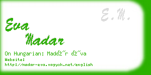 eva madar business card